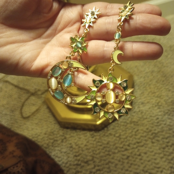 Sun and moon earrings - Picture 2 of 2